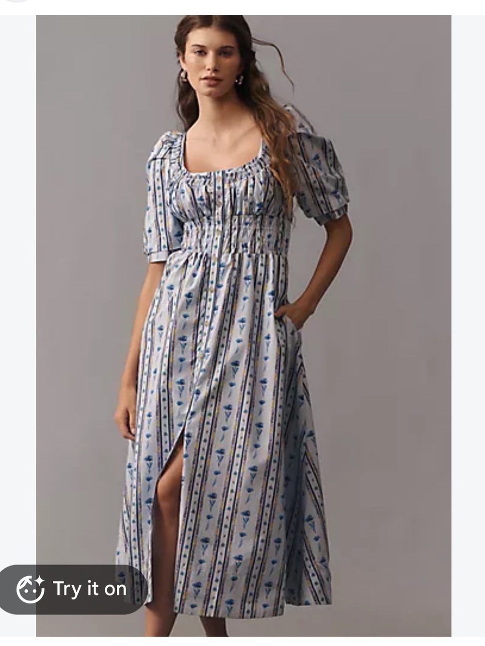 Anthropologie blue day dress